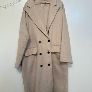 Free People Adore You Wool Blend Long Coat Jacket